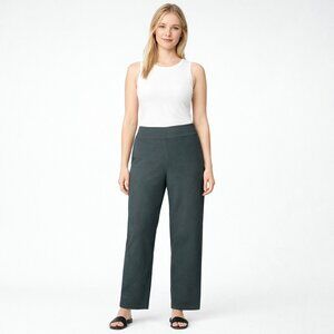 2/$30 Eileen Fisher Petite High Rise Pullon Trouser Gray Small #A1254